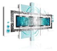 Tableau Blizzard turquoise-Taille L 200 x H 100 cm Imprimé G