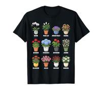 Tableau botanique des Plantes d'intérieur à Fleurs en Pots T-Shirt