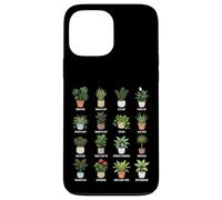 Tableau botanique des Plantes d'intérieur en Pots Coque pour iPhone 13 Pro Max