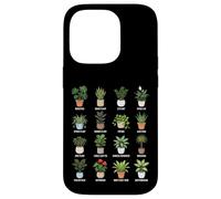 Tableau botanique des Plantes d'intérieur en Pots Coque pour iPhone 14 Pro
