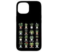 Tableau botanique des Plantes d'intérieur en Pots Coque pour iPhone 15
