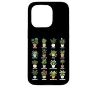 Tableau botanique des Plantes d'intérieur en Pots Coque pour iPhone 15 Pro