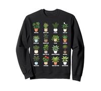 Tableau botanique des Plantes d'intérieur en Pots Sweatshirt