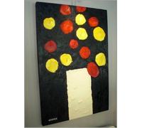 Tableau Bouquet rouge et jaune