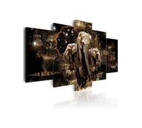 Tableau Brown Elephants-Taille L 100 x H 50 cm