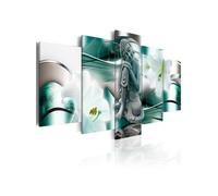 Tableau Buddha and lilies-Taille L 100 x H 50 cm