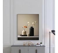 Tableau Cache Compteur Électrique Vertical, Décoration Murale Florale pour Coffret Disjoncteur, Cache Boîtier Électrique pour Salon, Couloir, Entrée.(A2,30x40cm,Right)