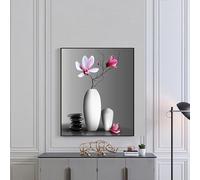 Tableau Cache Compteur Électrique Vertical, Décoration Murale Florale pour Coffret Disjoncteur, Cache Boîtier Électrique pour Salon, Couloir, Entrée.(A4,35x45cm,Left)