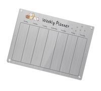 Tableau calendrier hebdomadaire mensuel en acrylique transparent pour réfrigérateur de cuisine, liste de courses, liste de tâches