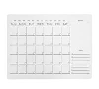 Tableau Calendrier Mensuel Adhésif Effaçable à Sec en PVC Blanc | Format Mensuel Non Daté, Feuille Souple à Forte Adhérence, Écriture Nette pour Planification Scolaire