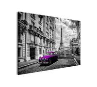 Tableau - Car in Paris (1 Part) Violet Wide - 90x60 (1902)