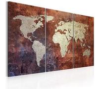Tableau Artgeist Tableau - Carte du monde dorée - triptyque - 90x60 (8393)