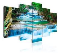 Tableau Cascade bleue à Kanchanaburi, Thaïlande-Taille L 100 x H 50 cm Imprimé G