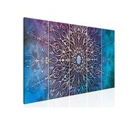 Tableau Center (5 Parts) Narrow Blue-Taille L 200 x H 80 cm