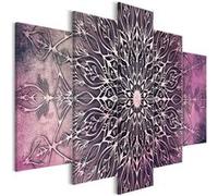 Tableau Center (5 Parts) Wide Pink-Taille L 100 x H 50 cm Imprimé G