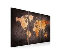Tableau Chestnut World Map-Taille L 120 x H 80 cm