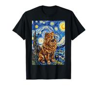 Tableau Chow Chow Chien Van Gogh Nuit étoilée T-Shirt