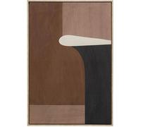 Kare Impression sur toile Design Classic Shape Brownie Multicolore Tableau mural avec cadre 93 x 63 cm (L x l)
