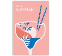 Tableau Cocktail Hello Summer - Made in France - 40x60
