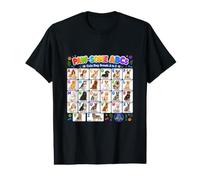 Tableau coloré pour Chiens de l'alphabet de A à Z T-Shirt Graphique avec Valeur