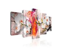 Tableau Colorful background and orchids-Taille L 200 x H 100 cm Imprimé G