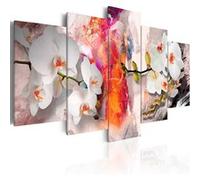 Tableau Colorful background and orchids-Taille L 200 x H 100 cm Imprimé G