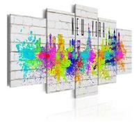 Tableau Colorful New York-Taille L 200 x H 100 cm Imprimé G