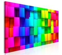 Tableau - Colourful Cubes (1 Part) Narrow - 150x50 Artgeist (2327) Multicolore G