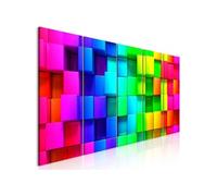 Tableau Colourful Cubes (5 Parts) Narrow-Taille L 200 x H 80 cm