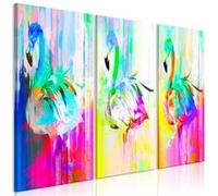 Tableau Colourful Flamingos (3 Parts)-Taille L 120 x H 80 cm Imprimé G
