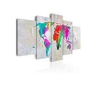 Tableau Colourful Planet-Taille L 100 x H 50 cm