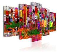 Tableau - Colourful Small Town - 100x50 (2434)