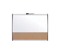 ACCO NOBO Tableau blanc magnétique horizontal petit avec panneau en liège 58x43 cm doré