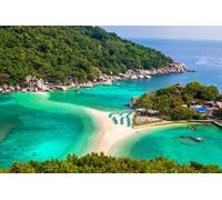 Tableau composite en aluminium 50 x 30 cm : Yuan Island, Koh Tao, Thaïlande un jour d'été (192989236)