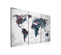 Tableau Continents inconnus triptyque-Taille L 60 x H 40 cm Multicolore G