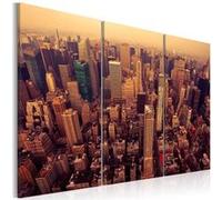Tableau Imprimé "Coucher de Soleil sur New York" 40 x 60 cm Multicolore G