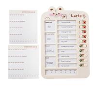Tableau coulissant pour les tâches des - Tableau visuel de routine de 12 x 20 cm - Planificateur de tâches pour - Organiseur durable pour plans d'apprentissage - Tableau de