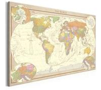 Tableau - Cream World Map - 120x80 Artgeist (2650) Multicolore G