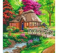 Tableau Crystal Art à diamanter - Cottage - 30 x 30 cm - Crystal Art Multicolore G