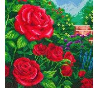 CRYSTAL ART Kit Tableau à diamanter sur châssis 30 x 30 cm - T. Kinkade Roses