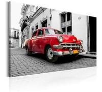 Tableau - Cuban Classic Car (Red) - 120x80 Artgeist (2690)