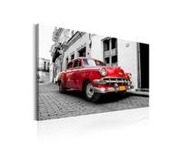 Tableau Imprimé "Cuban Classic Car Red" 60 x 90 cm Multicolore G