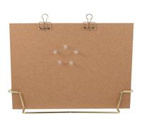 Tableau d Affichage en Liège sur Pied, Panneau Bureau pour Notes et Photos | Surface à Punaises Autoréparatrice, Base Dorée Métallique, Écriture Lisse, pour Cartes Postales, Organisation Domestique