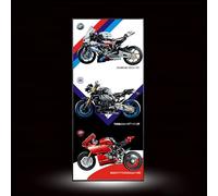 Tableau d’Affichage Mural Compatible pour Lego Technic Moto pour BMW 42130, pour Yamaha 42159, pour Ducati Panigale 42107 - Cadre Vitrine Suspendu