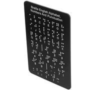 Tableau D’alphabet Braille Anglais Noir pour Garçon et Filles | Panneau Aluminium-plastique, Points Tactiles Précis, Usage à Domicile et Centres Communautaires, Apprentissage