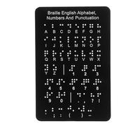 Tableau D’apprentissage Braille Noir en Aluminium-plastique | Design Tactile Amélioré, Placement Précis des Caractères, Aide Pédagogique Complète, Écoles et Centres Communautaires