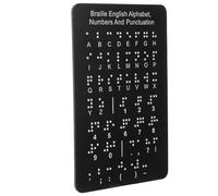 Tableau D’étude Braille à Points en Relief, Lettres Anglaises et | Panneau Aluminium-plastique Noir, Placement Précis des Caractères, Usage à Domicile Centres Communautaires