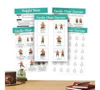 Tableau D Exercices Pour Séniors | Série Complète de 30 Exercices Illustrés et Plastifiés | Affiche Des Postures De Yoga | pour Adultes Débutants Sportifs Famille Voyage Matin Travail Salle de Sport