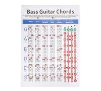 Tableau D'accords de Guitare Basse 4 Cordes Manche de Basse échelle Affiche Débutant Doigt Instrument de Musique Accessoires de Pratique