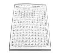 Tableau d'accords de harpe portable en papier couché durable, accessoires de jeu pour les joueurs de harpe débutants, apprentissage des gammes de doigtés et des accords, éducation (Small)